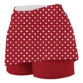 thumbnail image 5 of Mifsaly Womens Golf Skirt Polka Dot High Waisted Workout Athletic Skirts with Inner Tummy Control Stretchy Soft Tennis Skorts Red,S, 5 of 5