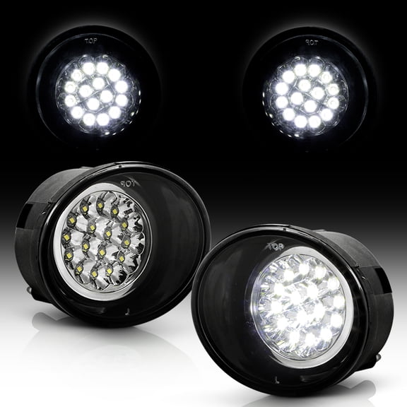 AKKON - For Nissan Titan Armada Clear Lens LED Driving Fog Light Lamp W/ Switch Wiring