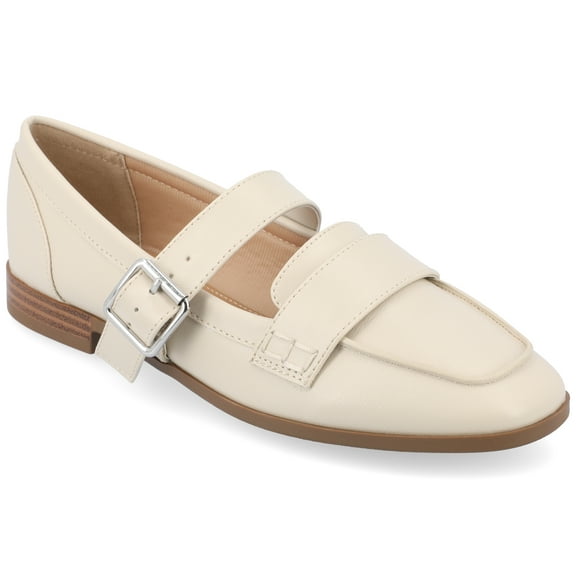 Journee Womens Caspian Square Toe Loafer Flats