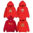 thumbnail image 4 of Otqutp Kids Comfy Sweatshirt Long Sleeve Children's Spring Festival Hoodie New Year Wear Red Foreign New Year Greetings Clothes Child Tops, 4 of 9