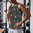 thumbnail image 5 of KLL Christmas Trees And Houses Print Men's Muscle Gym Workout Stringer Tank Tops Bodybuilding Fitness T-Shirts Tank Tops Men-Small, 5 of 7
