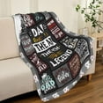 thumbnail image 3 of Christmas Dad Gift - Xmas Gifts for Dad from Daughter - Dad Gifts for Birthday from Son - Birthday Gifts for Dads - Father Gift for Christmas Throw Blanket 50x60, 3 of 6