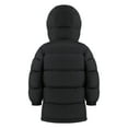 thumbnail image 2 of HILEELANG Kids Boy Girl BlackPuffer Jacket Coat Hood Mid Length Light Weight Warm Padded Winter Outwear Clothes 7-8 Years, 2 of 5