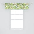 thumbnail image 2 of Daisy Window Valance, Watercolor Design Pattern of Chamomile Flowers Meadow Hill Floral Ornament, Curtain Valance for Kitchen Bedroom with Rod Pocket, 54" X 18", Pastel Green Yellow, by Ambesonne, 2 of 2