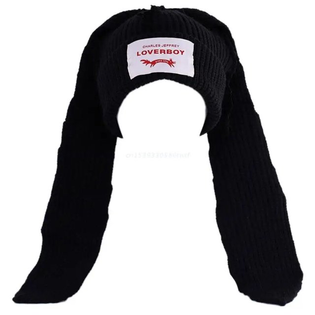 Gorro de ganchillo con orejas de conejo para mujer, gorros cálidos de invierno, gorros de ganchillo, gorros bonitos, gorros de oreja larga, gorros cálidos, R7RF