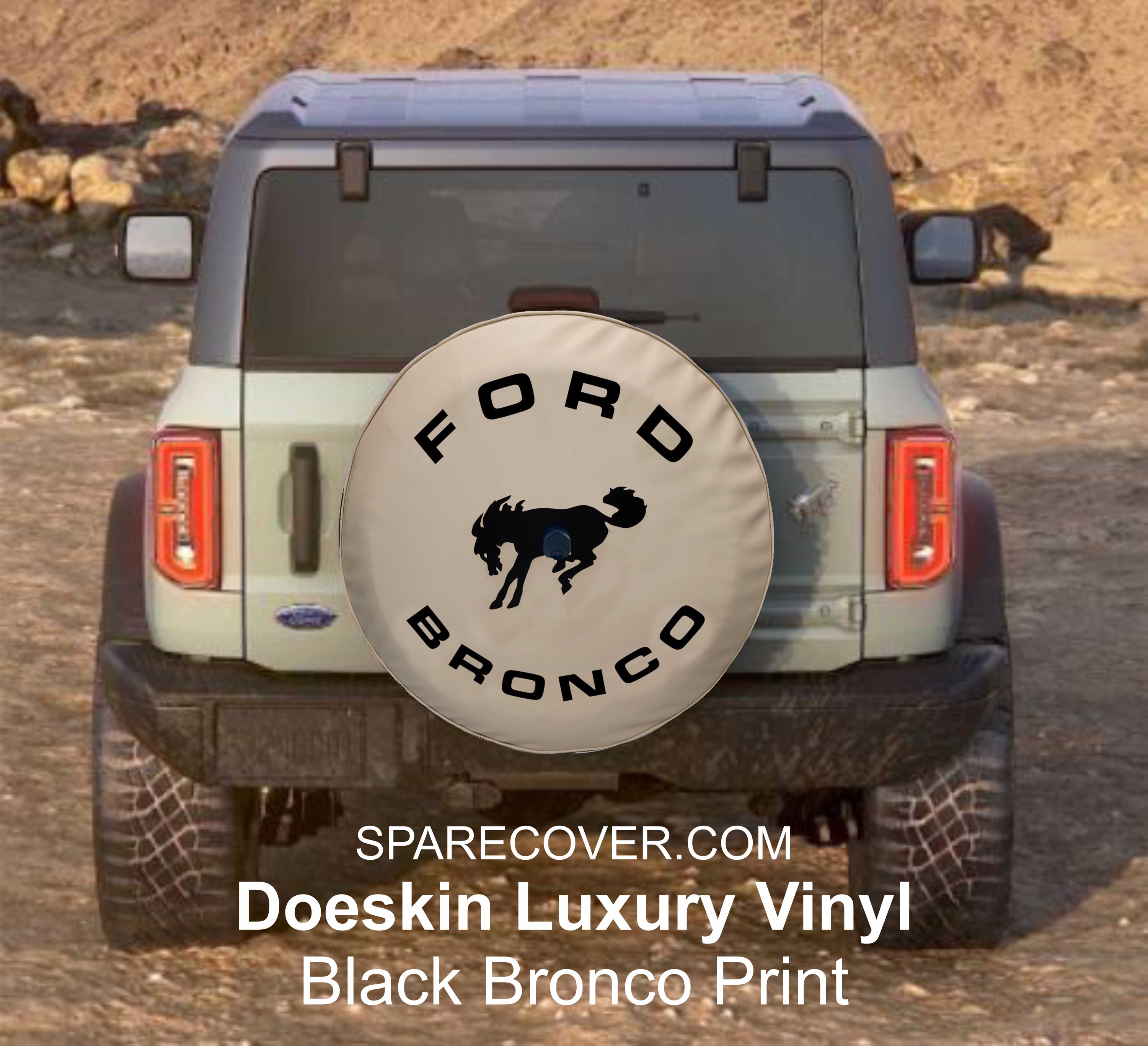 US made PINK print Bronco Tire Cover ANY size SpareCover Brawny Series  Jet Black Vinyl Tire Cover