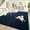 Navy Blue, variant on 2x10 Minimalist Washable Runner Rugs for Bedroom Hallway, Modern Soft Memory Foam Rug for Kids Nursery, Low Plie Indoor Runner Carpet for Dorm Kitchen Bedside Living Room Decor, Black