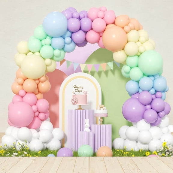 Pastel Balloon Arch Kit - Macaron Assorted Colors Balloon Garland for Party Decorations