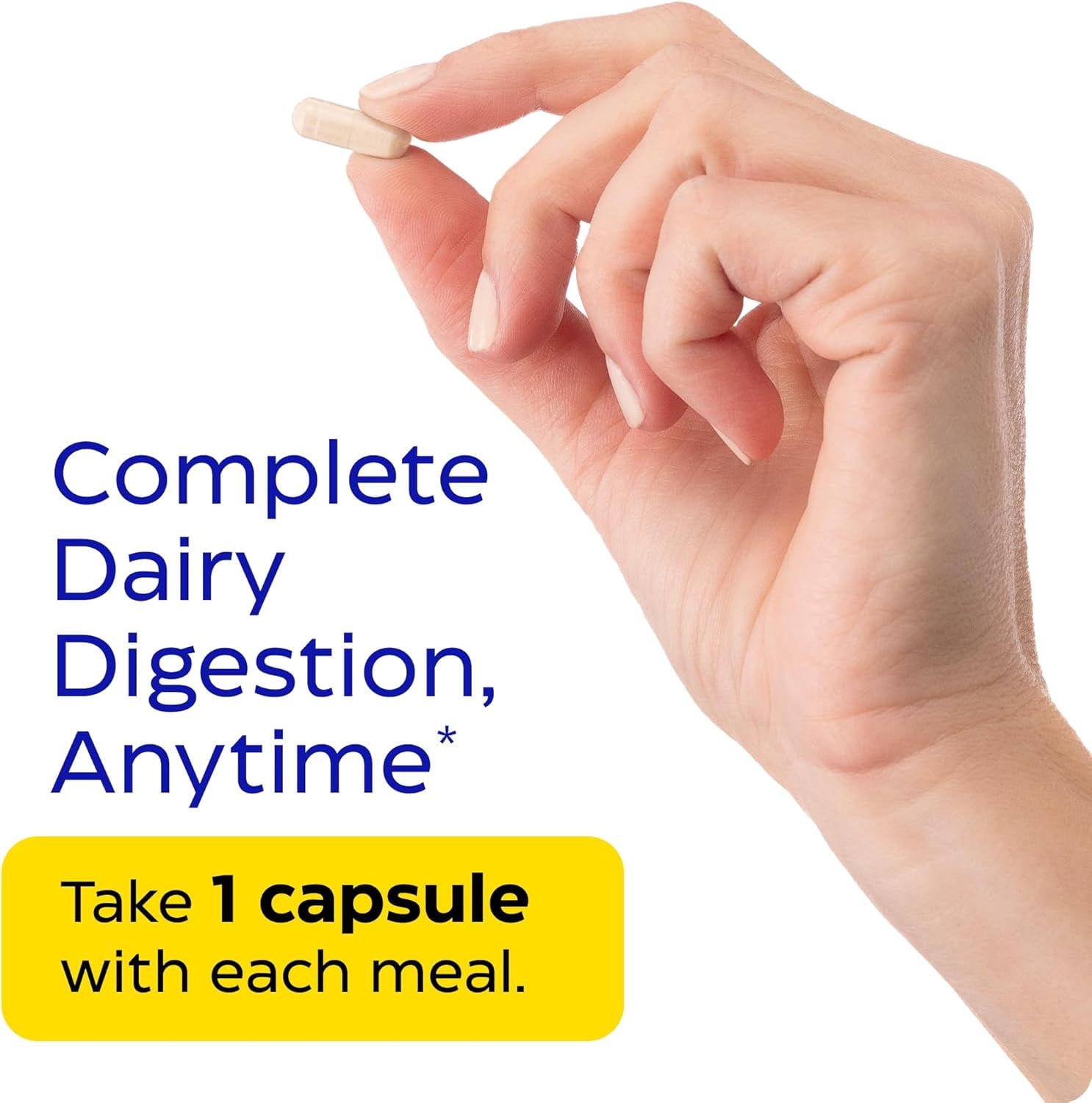 Enzymedica Lacto, Digestive Enzymes for Complete Dairy Digestion, Offers Fast-Acting Gas & Bloating Relief, Standard Packaging, 180 Count
