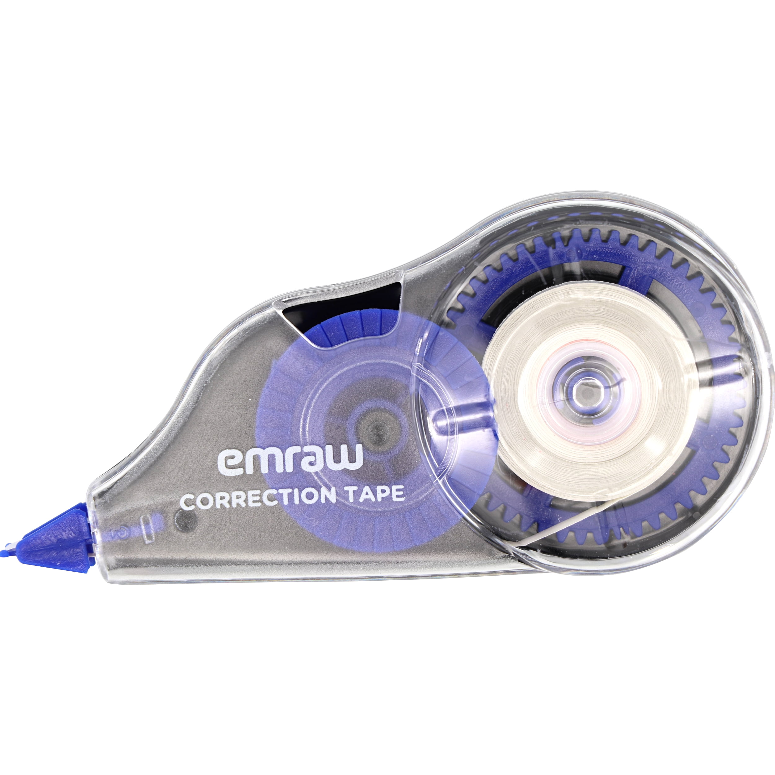 Emraw White Out Correction Tape, Plastic Blue White Out Dispenser, 5mm