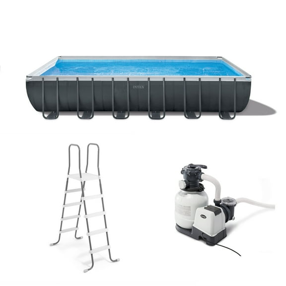 Intex 24' x 12' x 52" Ultra XTR Rectangular Frame Swimming Pool Set   Pump