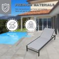 thumbnail image 3 of Ulax Furniture 2 Pieces Outdoor Padded Aluminum Chaise Lounge Chairs, Gray, 3 of 7