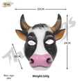 thumbnail image 3 of Máscara de Vaca, Diseño Divertido, Material de Goma Realista, Transpirable E Inodoro, Ideal para Fiestas, Halloween, Pascua, Carnaval, Tamaño Versátil, Garantía de 1 Año., 3 of 6