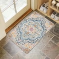 thumbnail image 4 of Boho Retro Light Orange Carpet Door Mat 30 X 17 Inch Welcome Doormat Indoor Outdoor Entrance Floor Mat Non Slip Spring Summer Decor Rubber Mats, 4 of 6