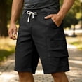 thumbnail image 2 of Sevevn Men's Cargo Shorts Elastic Waist Drawstring Multi-Pocket Quick Dry Casual Utility Shorts, 2 of 9