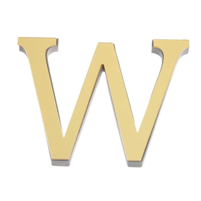 3D Acrylic Large Letter Wall Decals For And DIY Interior Design With Gold Logo Art