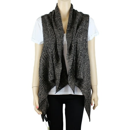 Layer Scarf - Draping Knitted Scarf Vest Layered Brown