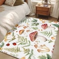 thumbnail image 4 of 3'x5' Area Rugs, Mushroom Indoor Outdoor Area Rug for Living Room Bedroom, Vintage Botanical Spring Floral Farmhouse Washable Bathroom Rugs Kitchen Floor Carpet Mats Home Decor Aesthetic, 4 of 8