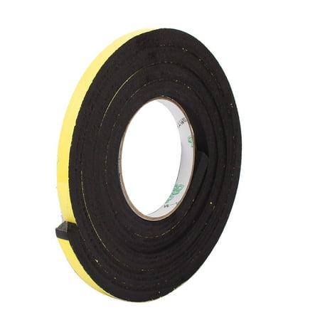 10mmx10mm Single Sided Self Adhesive Shockproof Sponge Foam Tape 2M Length