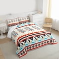 thumbnail image 3 of Homewish Bohemian Style Dreamcatcher Bedding Comforter Set,Retro Boho Tribal Twin Comforter Sets,Triangle Striped Geometric Bedding Set For Men Women,Microfiber Bedroom Decor Reversible,2pcs, 3 of 8