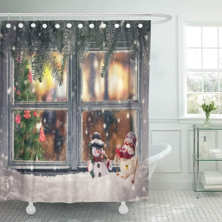 Yusdecor Noel Atmospheric, Use Shower Curtain As Window Sills
