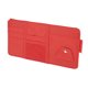 thumbnail image 1 of Organizador de Visera de Auto, Bolsa de Almacenamiento para Visera con Cremallera y Ranura Elástica con Soporte para Gafas de Sol para Tarjetas, Licencia, Organizador de Bolígrafos de Cuero PU Rojo, 1 of 1