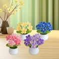 thumbnail image 7 of AYktou Crochet Flowers Potted Plants Home Ornament Potted Crochet Woven Flowers, 7 of 7