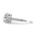 thumbnail image 3 of 10k White Gold Cubic Zirconia Cz Ring, 3 of 10