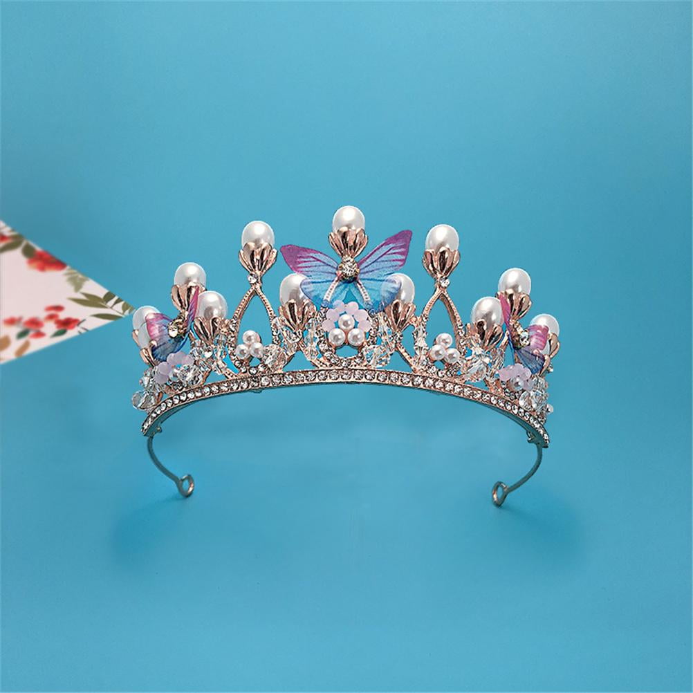 Princess Crown for Girls, Butterfly Tiaras for Girls, Birthday Crystal