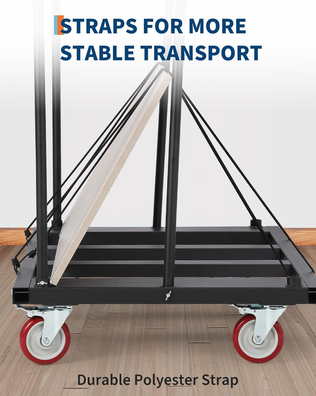 Danolapsi Folding Table Cart,1500 Lbs Capacity Heavy Duty Panel Cart with 4 Silent Wheels,Black Desk Trolley,Metal Frame Wall Panel Sheetrock Lumber Table Dolly for Garage Home Warehouse,Black