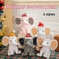 thumbnail image 4 of Plush Elephant Pillow Stuffed Animal Doll 9.8'' Soft Stuffed Elephant Plush Toy Christmas Decor Gift, 4 of 6