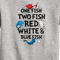 thumbnail image 3 of Dr. Seuss - Red, White and Blue Fish - Toddler And Youth Crewneck Fleece Sweatshirt, 3 of 6