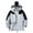 Gray, variant on Zpanxa Men's 3 in 1 Mountaineering System Color Blocked Triple Proof Ski Suit Removable Thermal Liner Thick Warm Hooded Snow Sports Jacket Pants