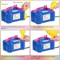 thumbnail image 3 of PRI Electric Balloon Pump, Portable Electric Balloon Blower Machine Balloon Air Pump Dual Nozzle Rose Red 110V 600W Balloon Inflator for Party Decorations, 3 of 14
