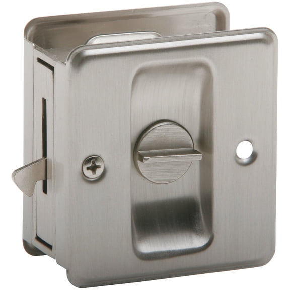 SCHLAGE LOCK CO SC991B-619 Sliding DR Lock, Satin Nickel