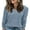 Blue, variant on Eyelet Tops for Women Lace V Neck Puff Long Sleeve Work Shirts Elegant Fall Tunic Tee Blouses S-XXL Shermie