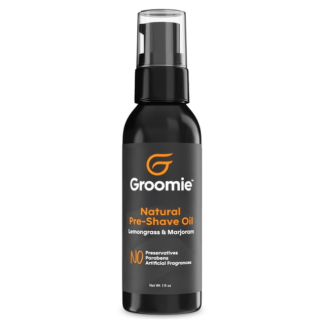 GROOMIE Aceite natural preafeitado para hombres y mujeres calvos | Receta a base de plantas especialmente formulada con aceites esenciales de semillas de cardo mariano, antioxidantes y vitamina E | Pr