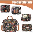 thumbnail image 5 of Lunch Bag Women Insulated Lunch Box Reusable Leakproof Large Spacious Cooler Tote for Women Men Adult with Bottle Holder and Side Pockets for Work Office Travel Picnic -08 Multi-Floral, 5 of 6