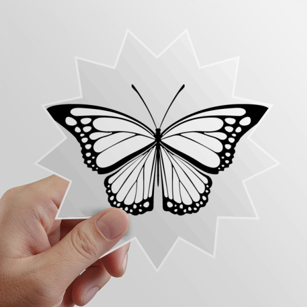 Simple Black Specimen Sun Vinyl Sticker Luggage Graffiti Flower Decal