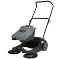 thumbnail image 5 of 25.6" Walk-Behind Hand Push Floor Sweeper - Manual Non-Electric with 5-Gallon Waste Container Adjustable Foldable Handle for Walkway Yard Garage Patio, 5 of 10