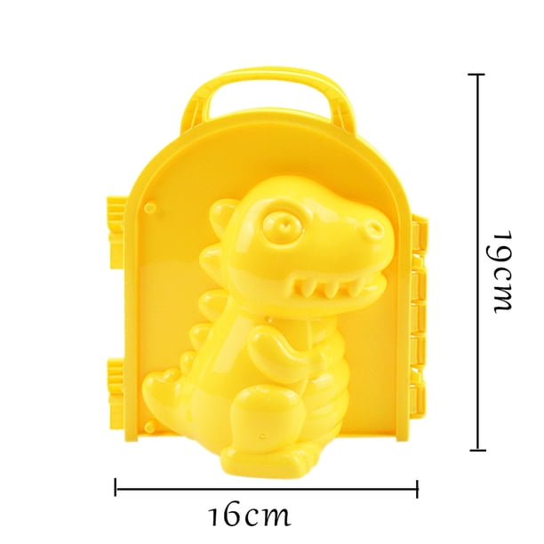 Forma de dinosaurio 3D Fabricante de bolas de nieve Uso fácil para niños Regalos para niños (Amarillo) Ehuebsd Para estrenar