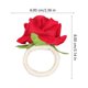 thumbnail image 3 of 4 hebillas de servilletas con rosas artificiales, anillos decorativos para fiesta (rojos), 3 of 6