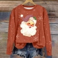 thumbnail image 1 of Amzcrzy Sweat-Shirt pour Femmes Noël Col Rond Imprimé Ample Manches Longues Sans Capuche Chandails en Molleton de Noël Manches Longues pour Femmes Chandail Chandail en Molleton m, 1 of 4