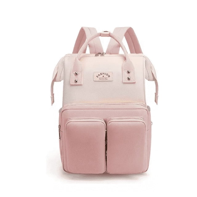 Mochila Wünd Pañalera Cuna Impermeable Multifunción Bebé Viajeusb Modelo Rosa