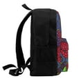 thumbnail image 4 of Lsque Wild Berries Pattern Adult Backpack – Durable & Lightweight PU Canvas Storage Bag , 15” Laptop Compartment, and Multiple Pockets, 4 of 7