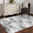 thumbnail image 3 of 4'x6' Area Rugs, Grey Abstract Indoor Outdoor Area Rug for Living Room Bedroom, Modern Oil Painted Art Contemporary Washable Bathroom Rugs Kitchen Floor Carpet Mats Home Decor Aesthetic, 3 of 8