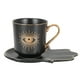 thumbnail image 1 of ColoMX 1 juego de tazas de té de consultorio decorativas de taza de leche de café malvado con platillo, 1 of 7