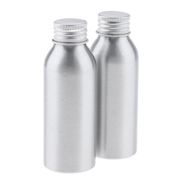 2 piezas Botella de agua de aluminio shamjiam 100ml vacías para cocina exterior viaje tocador píldora
