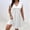 *White, variant on ClodeEU Women's V Neck Crisscross Trim Ruffle Sleeve Empire Waist A-Line Mini Dress,Casual Summer Swing Dress Black,Women's Plus XXL