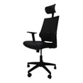 thumbnail image 1 of Sillón Ejecutivo negro con cabecera y descansabrazos en Vinipiel Manuel Delgado Silla oficina, 1 of 3